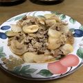 クック5KX6R4☆'s cooksnap of when they made 豚バラとカブの生姜炒め.