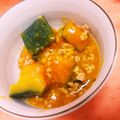 太鼓笛's cooksnap of when they made カボチャの煮物(挽肉いり).