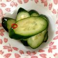 まきこs's cooksnap of when they made お弁当の彩りに☆キュウリの即席いしる漬け.