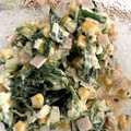 まゆまルイ's cooksnap of when they made ほうれん草のハム、コーンマヨネーズ和え.