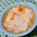 initium's cooksnap of when they made お餅で簡単♪オニオングラタンスープ風.