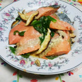 めみたん☆'s cooksnap of when they made 鮭と椎茸の焼肉レンジ蒸し.