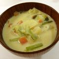 モネコ's cooksnap of when they made 飽きずにスープ生活⑤　豆乳カレースープ.