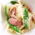 ユーロン's cooksnap of when they made 時短！きぬさや玉ねぎソーセージ♬マヨ醤油.