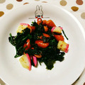 ﾁｲﾁｬﾝﾏﾏ's cooksnap of when they made ほうれん草とチクワ海苔炒め.
