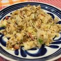 ゆうみぃ母ちゃん's cooksnap of when they made 簡単！かにかまと青ねぎの卵チャーハン.