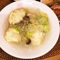 田舎暮らしのなす's cooksnap of when they made 鶏団子と白菜と春雨のスープ.