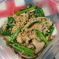 まな姫's cooksnap of when they made 小松菜とキノコのゴマ風味炒め.