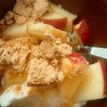 curisupin's cooksnap of when they made 朝食！便秘解消？りんごきな粉ヨーグルト☆.