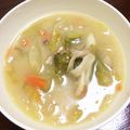 ぎんの助's cooksnap of when they made ごま油香る、白菜・玉ねぎ・舞茸の味噌汁.