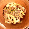 TOYMee☆'s cooksnap of when they made 豚肉と蓮根のかんたん酢炒め♪.