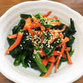 YUKIKI☆'s cooksnap of when they made ❁お弁当に❁ほうれん草と人参の白だし和え.