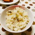 ﾁｲﾁｬﾝﾏﾏ's cooksnap of when they made 干しエビと大根の葉の餅入り炊き込みご飯.