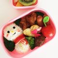 ももちゃん♡ 's cooksnap of when they made クリスマス キャラ弁♡雪だるまサンタさん.