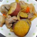 SoraｰRyu's cooksnap of when they made 安納芋と鶏肉の煮物.