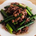 ♪USAGI♪'s cooksnap of when they made 基本材料３つ「ラムとにんにくの芽炒め」.