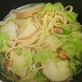 くーこぷ's cooksnap of when they made キャベツとソーセージのポトフ風パスタ.