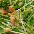 junk1009's cooksnap of when they made 水菜と貝柱のごま油風味サラダ。和えるだけ.
