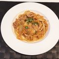 みゆちゅ♡'s cooksnap of when they made 簡単 豚キムチのクリームうどん.