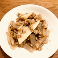 ちえｍａｍａ's cooksnap of when they made 竹の子とコンニャクのそぼろ炒め.