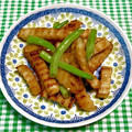 にきけん's cooksnap of when they made 簡単❗ポテトとスナップえんどうの甘辛炒め.