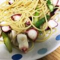 さ、福也's cooksnap of when they made タコとアスパラペペロンチーノ♪.