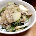 ねむねむおはよう's cooksnap of when they made とろっとコク旨！豚肉とカブの味噌バタ丼.