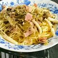 rurinao16's cooksnap of when they made 白だしで簡単！高菜とベーコンの和風パスタ.