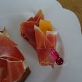 melmarilyn's cooksnap of when they made 生ハムと柿、ゴルゴンゾーラの前菜☆.