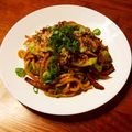 楽ちん楽ちん's cooksnap of when they made 計量なし！簡単！焼きうどん(ソース味).