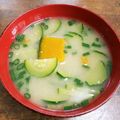 こげ岡's cooksnap of when they made ズッキーニとかぼちゃの味噌汁.