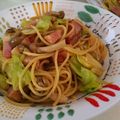 ♪♪りょう♪♪'s cooksnap of when they made 簡単！ベーコンとキャベツのパスタ.