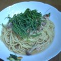 すわりん♪'s cooksnap of when they made 大葉の香る鮭としめじの和風パスタ.