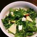 okashilove's cooksnap of when they made 春菊とりんごとクリームチーズのサラダ.