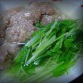 かき氷's cooksnap of when they made 鯵と牛蒡と豆腐の味噌スープ団子.