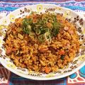 ゆにこーん☆'s cooksnap of when they made ケチャップ風味の魚ニソ玉子チャーハン.