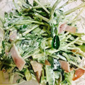 mmmugi's cooksnap of when they made みず菜ときゅうりのごまマヨサラダ♡.