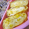 __puririn's cooksnap of when they made ☆ﾁｰｽﾞとｺｰﾝの卵焼き☆.