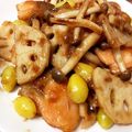 ネコナベ's cooksnap of when they made 秋鮭と蓮根で＊さっぱり梅ポンサーモン＊.