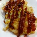 rikayuna's cooksnap of when they made 残ったうどんでミニお好み焼き.
