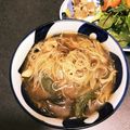 matoryotan's cooksnap of when they made 焼き葱と鶏肉の煮麺.