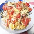 クックQT23CK☆'s cooksnap of when they made トマトともやしの卵炒め.