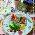 sakuraロゼット's cooksnap of when they made 冷たい♡きゅうりとトマトのⓌ胡麻和え♪.