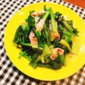 とこきち's cooksnap of when they made チンゲン菜とベーコンのマヨ炒め♪.