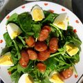 yi91's cooksnap of when they made サラダほうれん草とウインナーのサラダ.