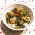 なつき☆ミ's cooksnap of when they made 明太高菜ご飯★食べラーのせ♬.