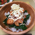 がりぽよ's cooksnap of when they made うまうま♡鶏肉のてりやき☆簡単ネギマヨ丼.