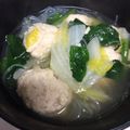 ちゃこちゃぁ's cooksnap of when they made 鶏団子と白菜と春雨のスープ.