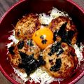 ちゅーる's cooksnap of when they made 新キャベと合う！簡単ふわふわ鶏つくね丼！.