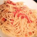 minotan's cooksnap of when they made トマトのペペロンチーノ.